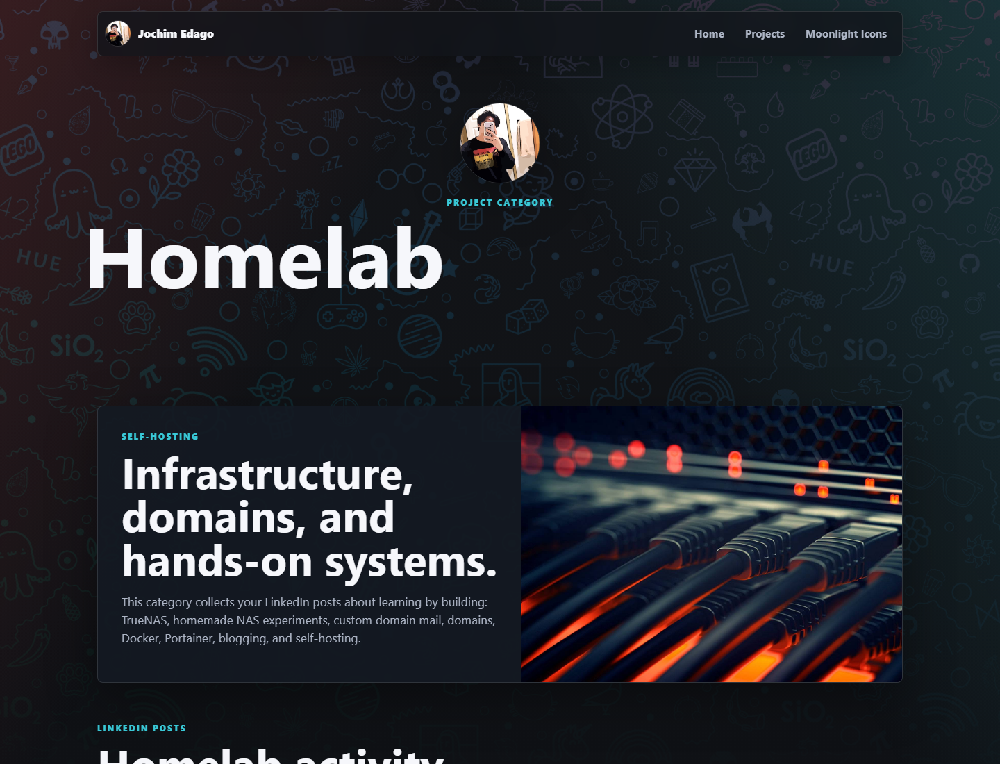 Homelab category page screenshot