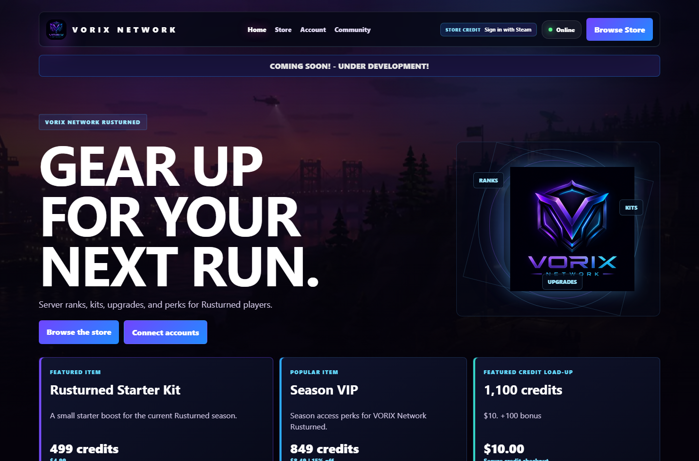 Live Rusturned store screenshot