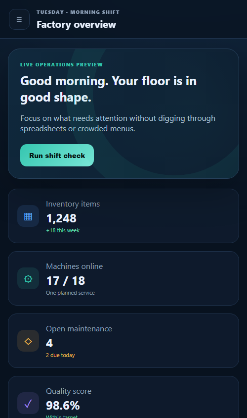 SoundSleep mobile operator screenshot